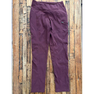 Women's Columbia Small Maroon Leggings with Pockets